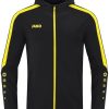 JAKO Women's Hooded Jacket Power (6823)black/citro Ropa de deporte