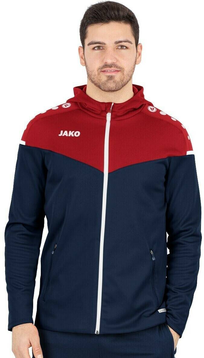 JAKO Champ 2.0 Kids Hooded Jacketmarine/chili red Ropa de deporte