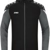 JAKO Kids Hooded Jacket Performance (6822)black/anthra light Ropa de deporte