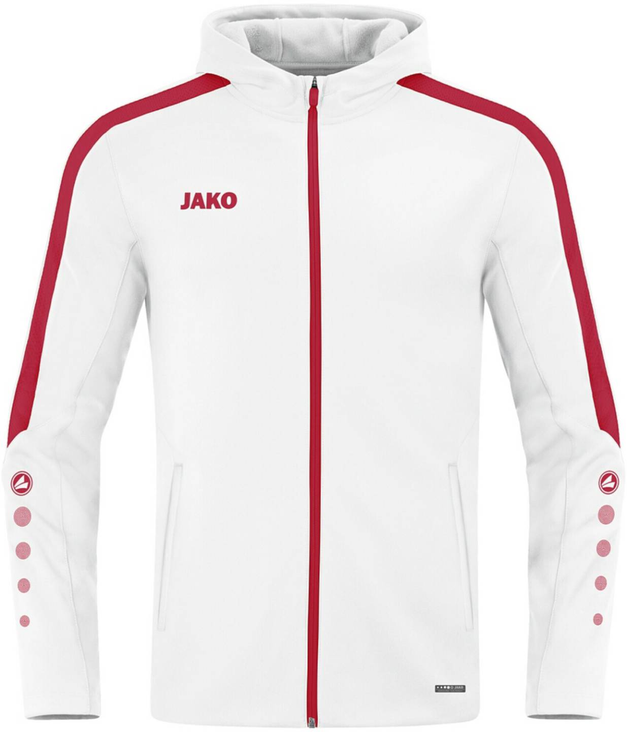 Ropa de deporte JAKO Women's Hooded Jacket Power (6823)white/red