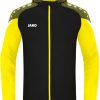 JAKO Mens Hooded Jacket Performance 68226822-808 black/soft yellow Ropa de deporte