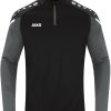 Ropa de deporte JAKO Zip-Top Performance Mens (8622)black/anthra light