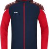 JAKO Mens Hooded Jacket Performance 68226822-909 seablue/red Ropa de deporte