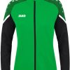 JAKO Womens Hooded Jacket Performance 68226822-221 soft green/black Ropa de deporte