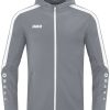 JAKO Women's Hooded Jacket Power (6823)stone grey Ropa de deporte