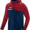 JAKO Youth Hooded Jacket Competition 2.0marine/bordeaux Ropa de deporte