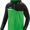 Ropa de deporte JAKO Youth Hooded Jacket Competition 2.0soft green/black