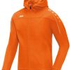 JAKO Youth Hooded Jacket Classiconeon orange Ropa de deporte