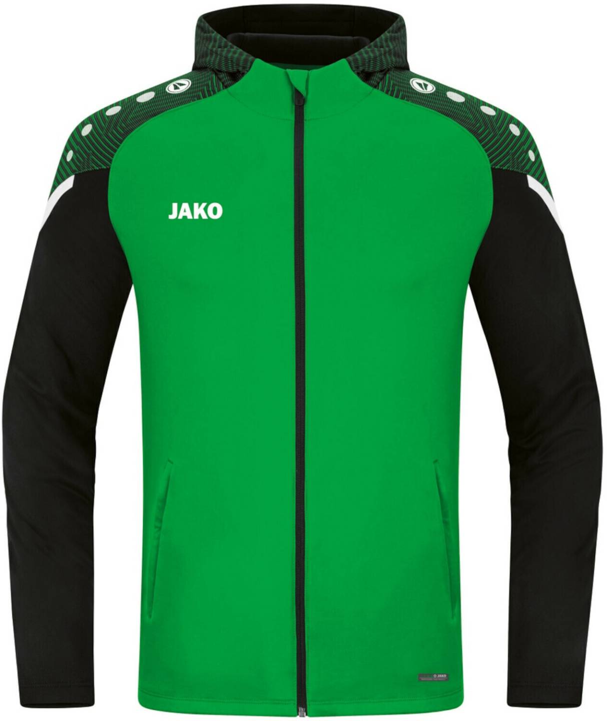 JAKO Mens Hooded Jacket Performance 68226822-221 soft green/black Ropa de deporte