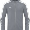 JAKO Men's Hooded Jacket Power (6823)stone grey Ropa de deporte