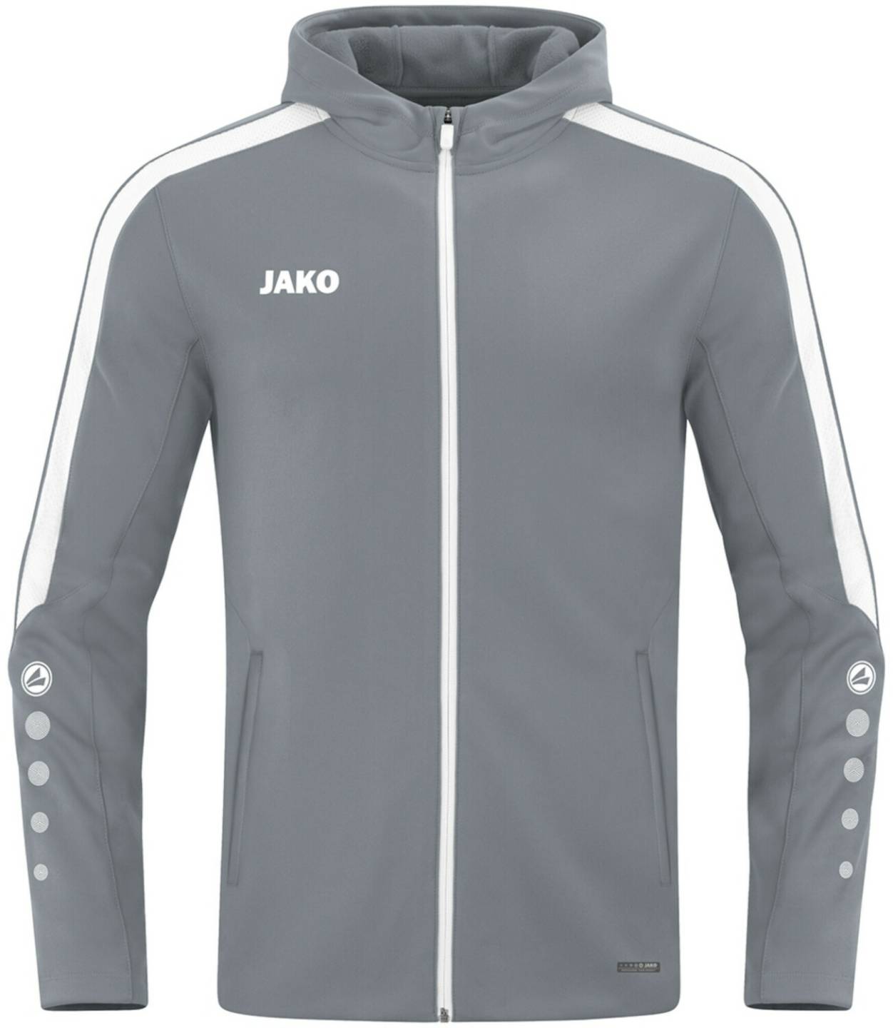 JAKO Men's Hooded Jacket Power (6823)stone grey Ropa de deporte