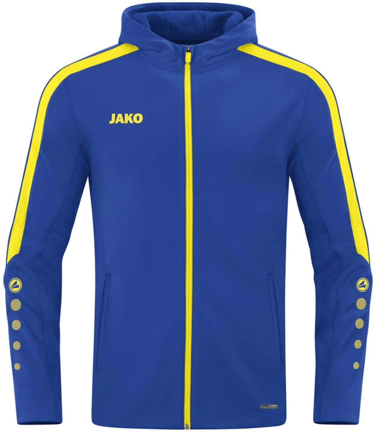 JAKO Men's Hooded Jacket Power (6823)royal/citro Ropa de deporte