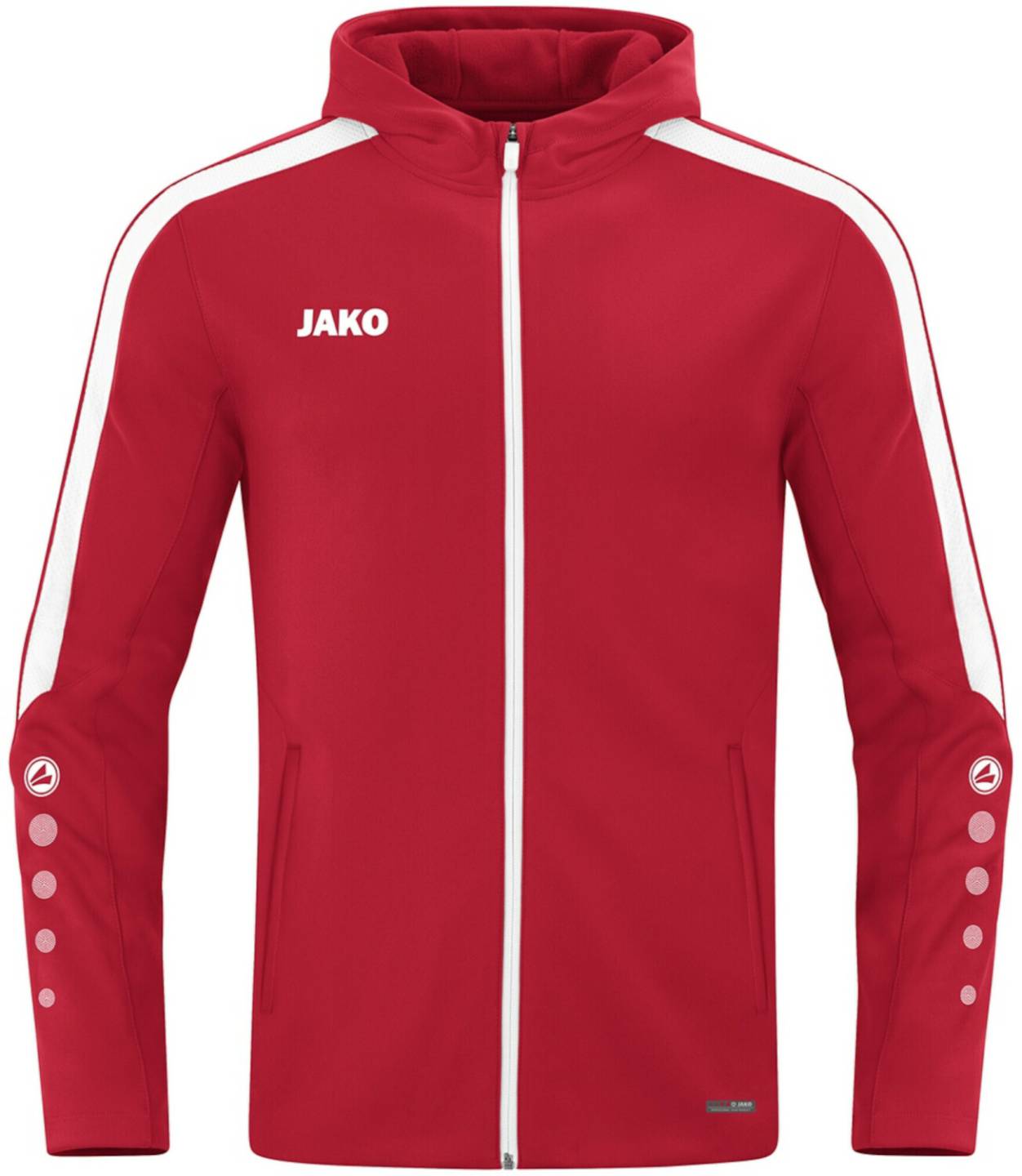 JAKO Men's Hooded Jacket Power (6823)red Ropa de deporte