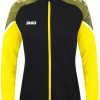 JAKO Womens Hooded Jacket Performance 68226822-808 black/soft yellow Ropa de deporte