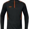 Ropa de deporte JAKO Ziptop Challenge Mens (8621)black/neon orange