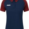 JAKO Performance Poloshirt Damen Blau Rot Ropa de deporte